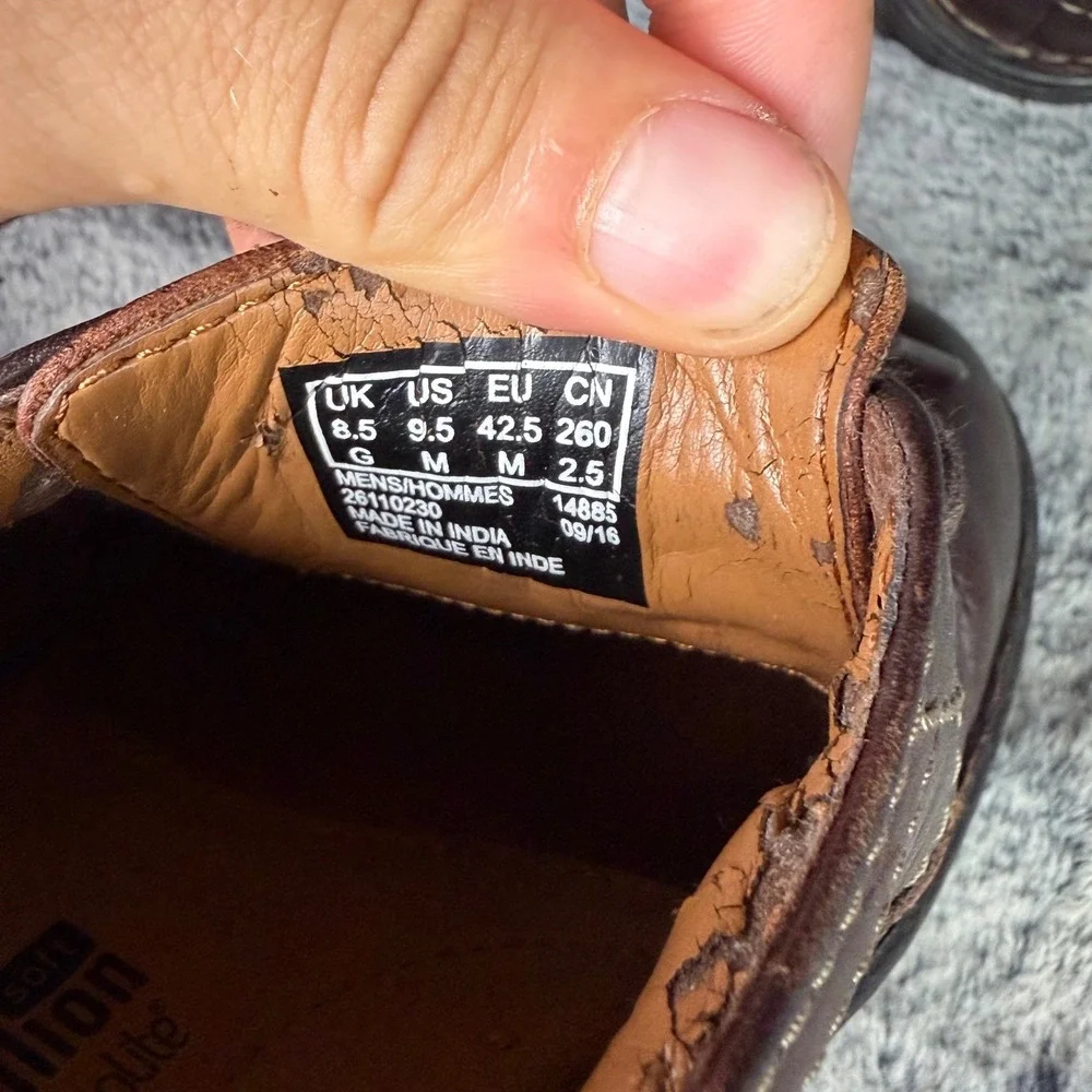 Clarks Collection Mens Brown Leather Tilden Derby Shoes 26110230 Size 9.5 M
